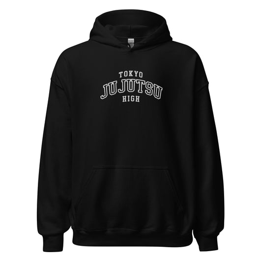 Jujutsu High Hoodie Embroidery Anime Embroidered Black white