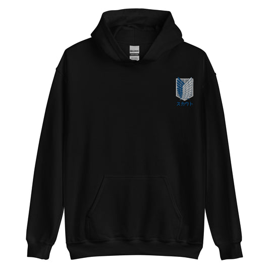 Wings of Freedom Embroidery Hoodie Anime Manga Titan Fan Gift embroidered
