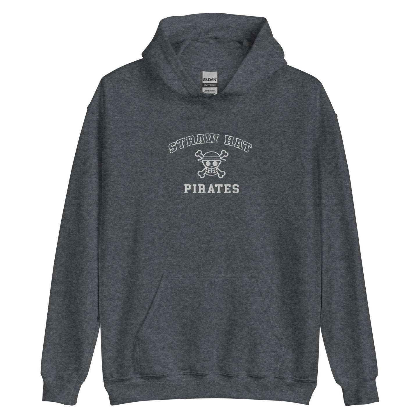 Straw hats Hoodie Black white Pirates Anime Embroidered