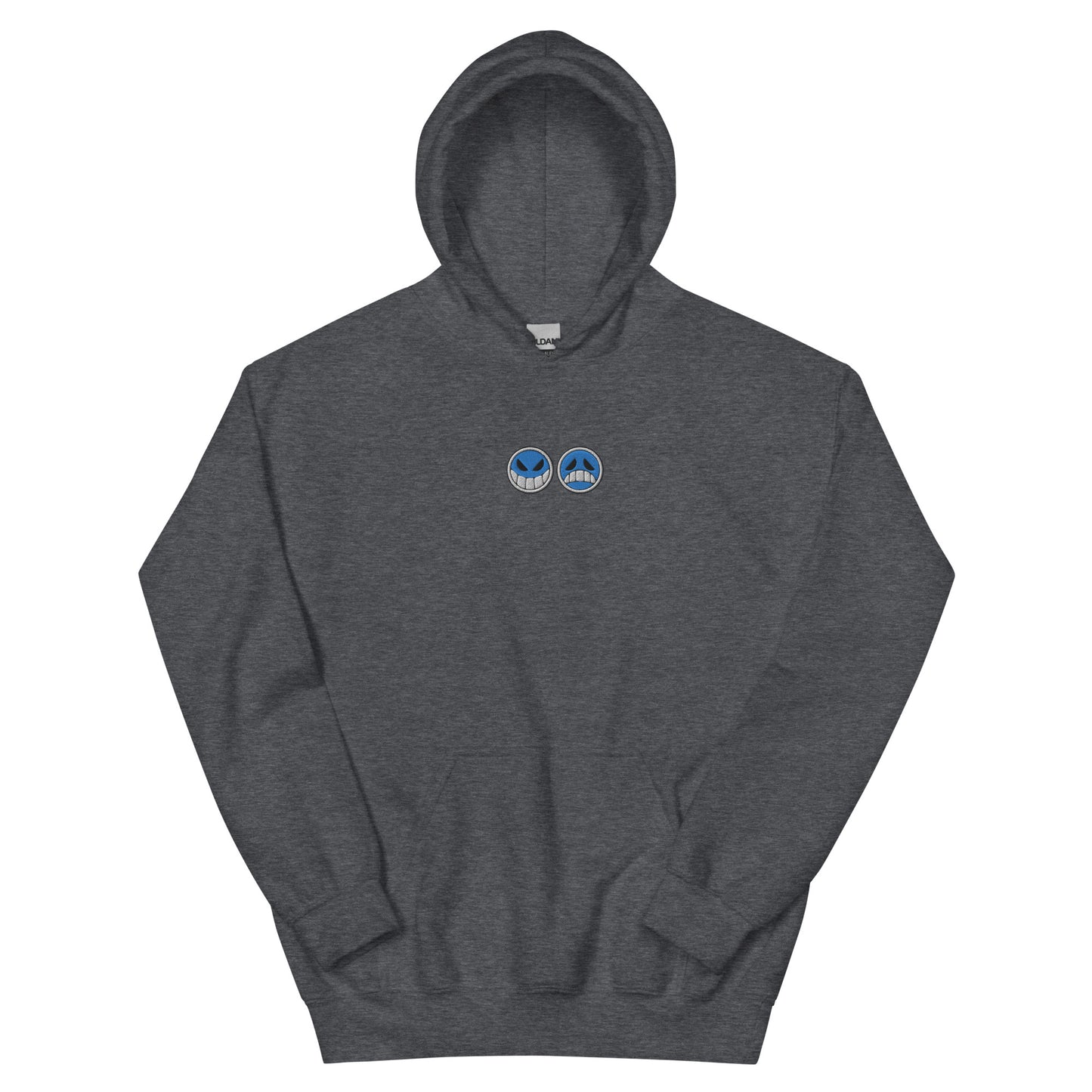 Aces hat embroidered Hoodie Smiley face Sad face Anime crew neck sweatshirt