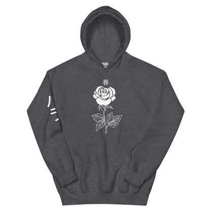 Rose Hoodie for women pocket alternative aesthetic cute women's pink Rose Flower Tee