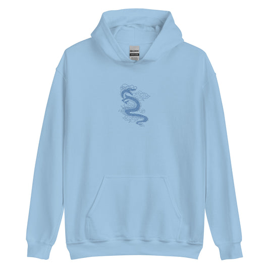 Blue Dragon hoodie Japanese Aesthetic Tattoo Art Kawaii