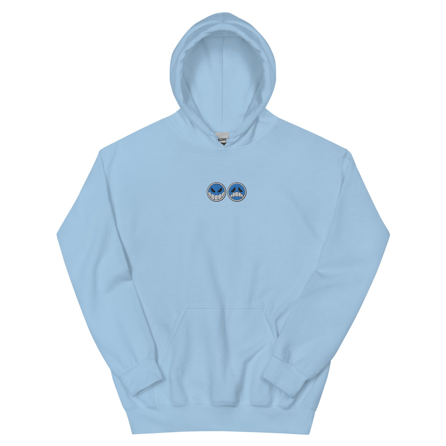 Aces hat embroidered Hoodie Smiley face Sad face Anime crew neck sweatshirt