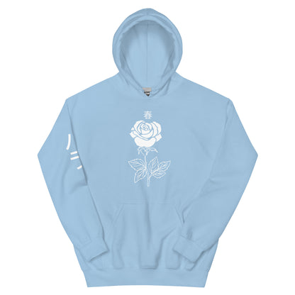 Rose Hoodie for women pocket alternative aesthetic cute women's pink Rose Flower Tee