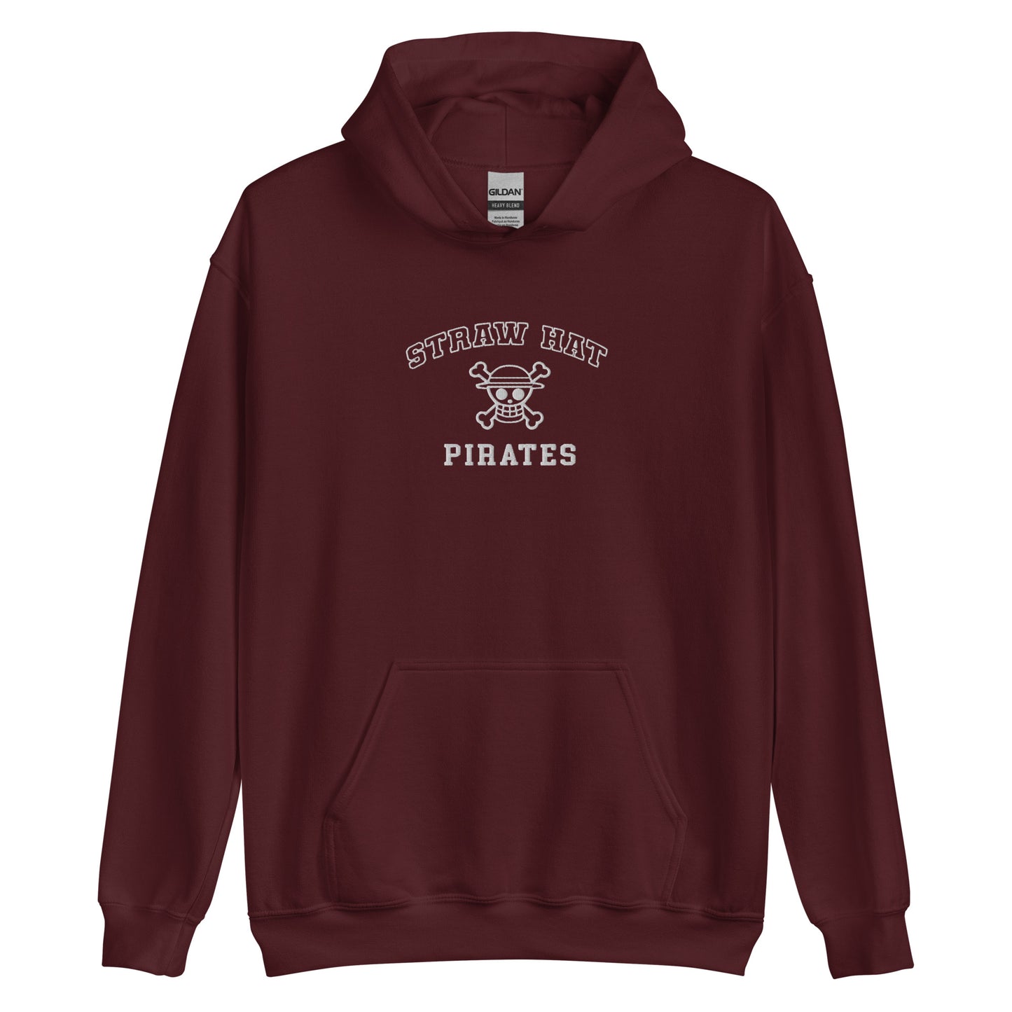 Straw hats Hoodie Black white Pirates Anime Embroidered