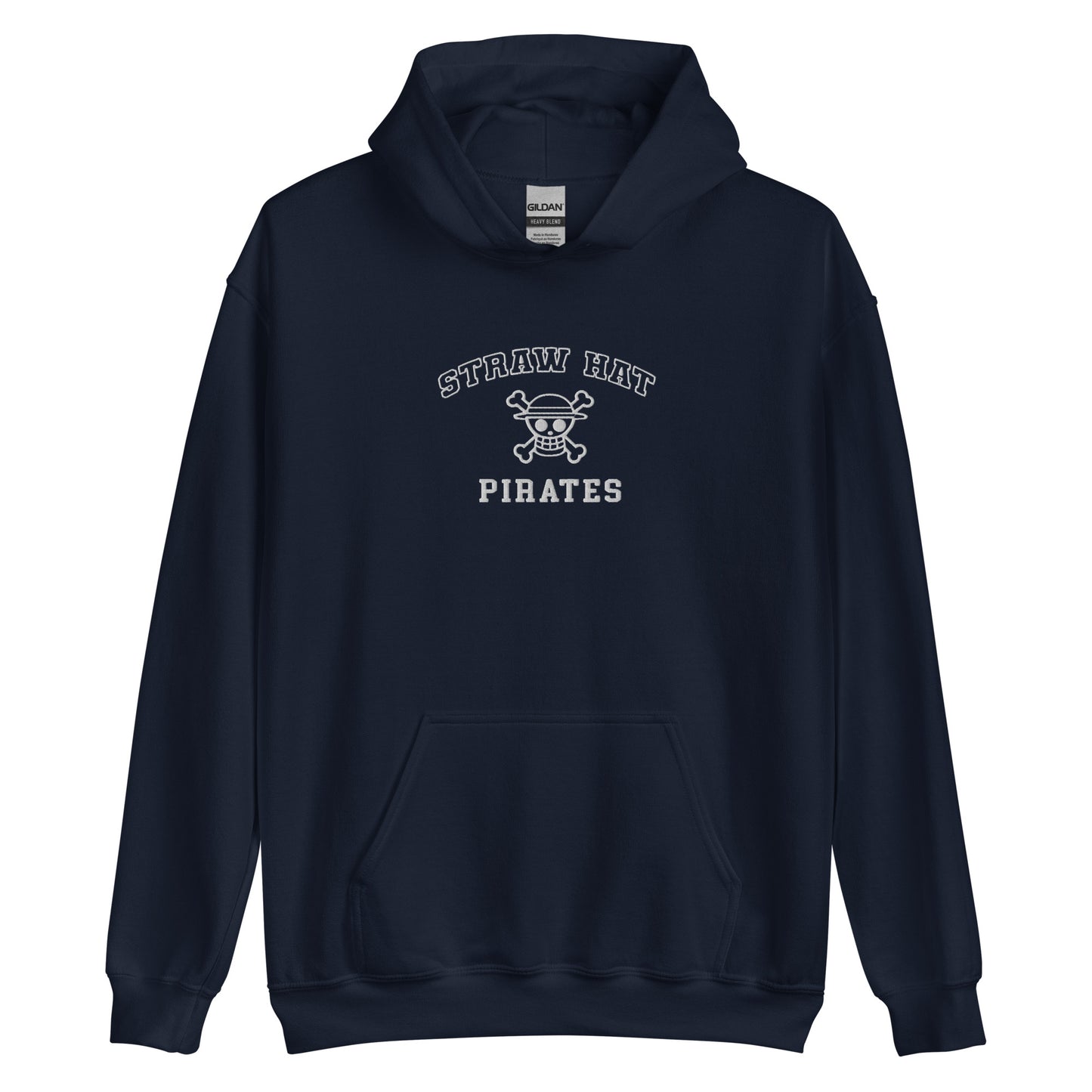 Straw hats Hoodie Black white Pirates Anime Embroidered