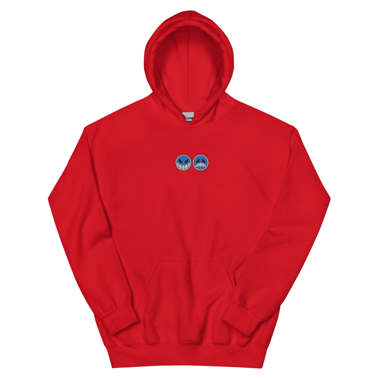 Aces hat embroidered Hoodie Smiley face Sad face Anime crew neck sweatshirt