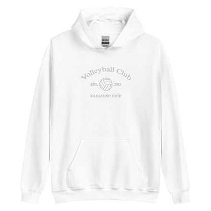 Karasunos Volleyball Club Hoodie College Sports Embroidered Subtle Anime Merch