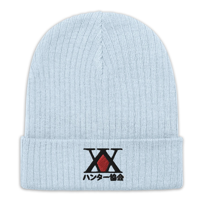 x Hunters Embroidered Ribbed knit beanie Embroidery