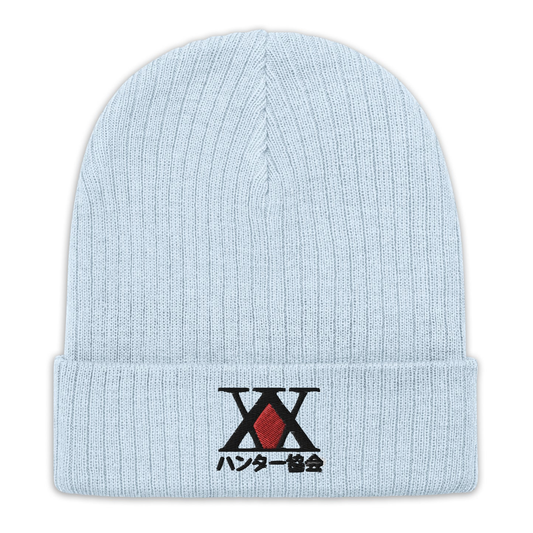 x Hunters Embroidered Ribbed knit beanie Embroidery